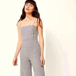 Urban Outfitters Gingham Checkered Jumpsuit